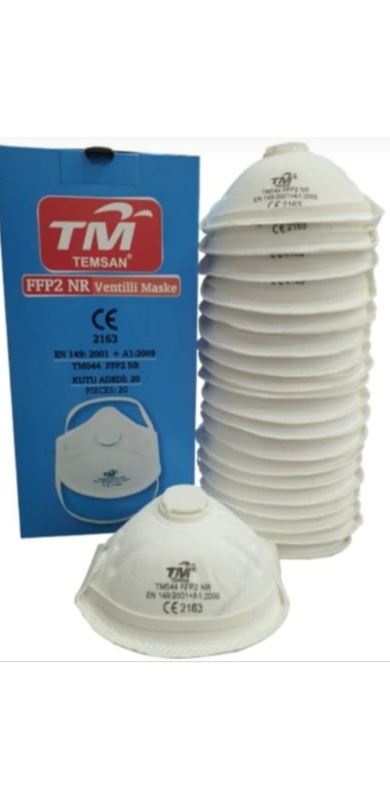 Temsan Tm Ffp2 Nr Ventilli Maske 20'li Kutu - Görsel 3